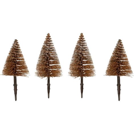Baumschmuck Tanne x4 braun 15cm - Atmosphera créateur d'intérieur