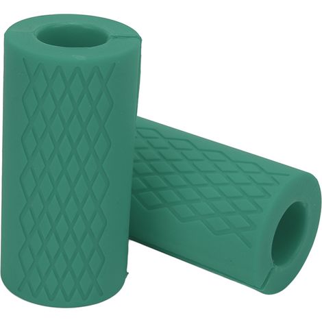 1 Paire de Poignées de Barre en Silicone Antidérapantes pour Haltères, Musculation et Fitness, Vert (1/5)