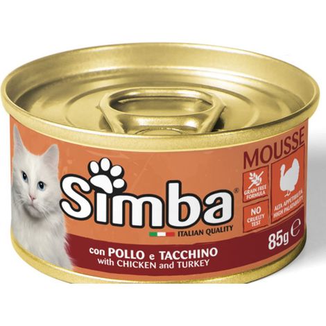 ALIMENTO PER GATTI 'MOUSSE' pollo e tacchino - gr 85- 24 pezzi - MONGE