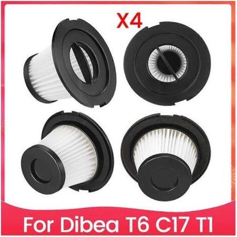 Lot de 4 filtres pour aspirateur à main Dibea T6 C17 T1 - Accessoires de remplacement (1/5)