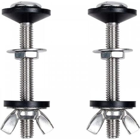 2 pcs Toilette Split réservoir d'eau vis de Fixation Accessoires Assis réservoir d'eau Fixation Connexion vis Toilette réservoir d'eau Accessoires d'installation,74mm (1/4)