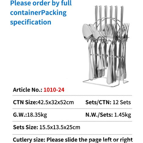 Set aus 24 umweltfreundlichen Hängebesteckteilen aus Edelstahl, verpackt in einer Geschenkbox. 1010 Silber. (1/3)