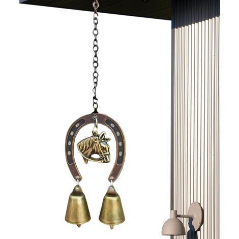 Carillon À Vent - Décoration Pendentif Apaisante pour Plein Air avec Une Clochette - Décor avec Papillons et Chevaux pour la Maison pour Femmes, Maman, Hommes, Jardin, Maison, Noël, (1/5)