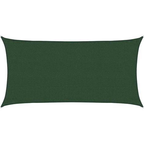 Vela Parasole Telo Ombra Parasole a Vela 160 g/m² Verde Scuro 3x6 m in HDPE (1/4)