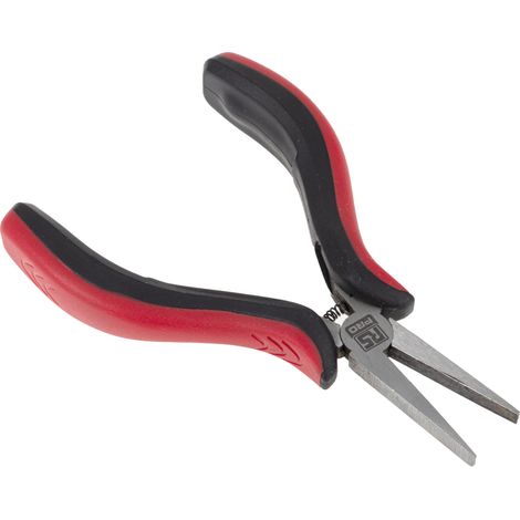 Rs Pro – Pince plate 130 mm – Pointe droite – Acier au carbone pour précision – Outil pour travaux fins (1/5)