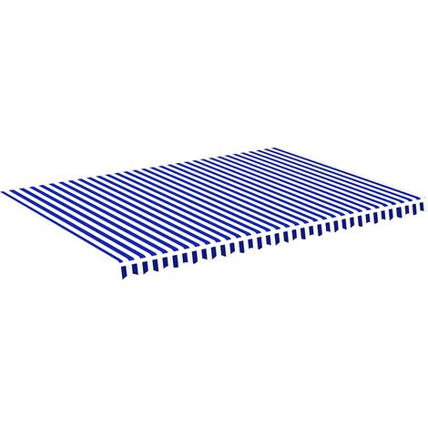 Maison Exclusive - Tessuto di Ricambio per Tenda da Sole Blu e Bianco 480x345 cm Poliestere (1/5)