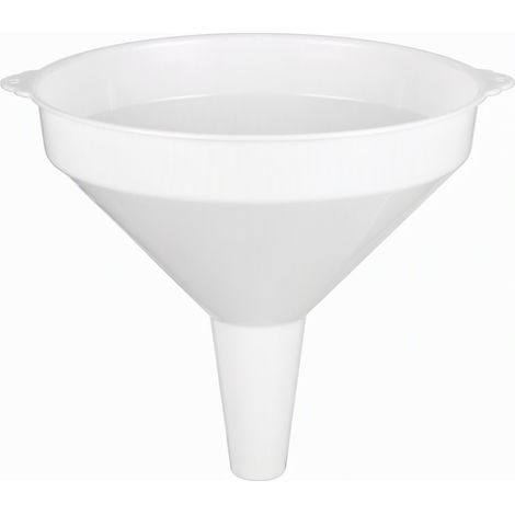 Entonnoir en plastique n°7 blanc, large ouverture pour huile, vinaigre et liquides (1/5)