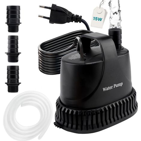 1 Pompe Submersible 800L/H, Débit Réglable, Plastique ABS, IPX8, Pour Aquarium Et Jardin
