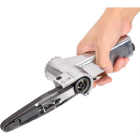 Lime électrique Filaire, 10 x 330 mm Petite Ponceuse à Bande de Ponçage Pneumatique Portable avec Lime Polie pour Divers équipements D'entretien éclaircissant le Nettoyage (1/4)