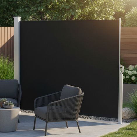 Melko écran d'intimité terrasse télescopique 180x300CM écran d'intimité auvent latéral protection contre le vent protection contre le soleil