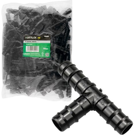 Unión Acetal 16mm para Tuberías LDPE - Bolsa de 100 Unidades (1/4)