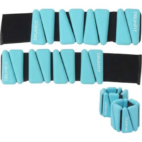 Cecotec Drumfit AnkelBell in silicone Cavigliere , 0,5 kg x2. Metallo rivestito in silicone, resistente all'acqua e al sudore.