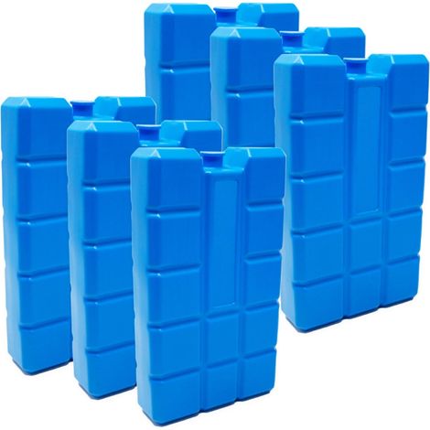 Lot de 6 accumulateurs de froid 400 ml, bleus, étanches, réutilisables, pour glacière et sac isotherme (1/5)
