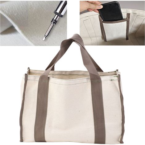 Robuste, geräumige Werkzeugtasche mit 171 Fächern für Gartengeräte, Werkzeugtasche ohne Reißverschluss, Werkzeuge für den Heimwerkerbedarf, Holzbearbeitungswerkzeuge und Elektrowerkzeuge (20 Zoll) (1/5)