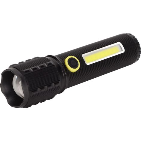 Leistungsstarke, wiederaufladbare Mini-Taschenlampe für den Einsatz zu Hause und im Freien, tragbar, mit einstellbarem Zoom, ultrahell, mit eingebautem Akku. (1/5)