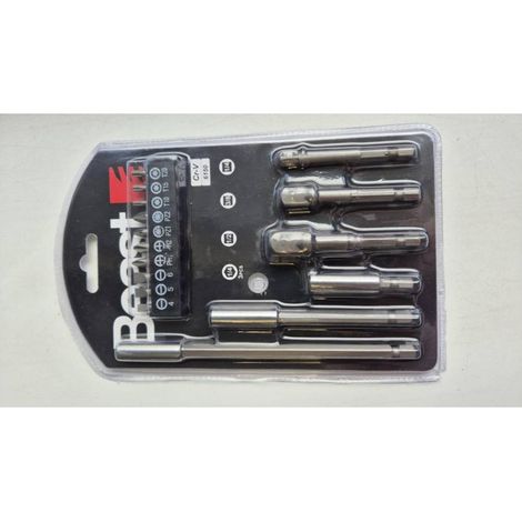 Jeu d'Embouts 16 Embouts - Adaptateurs - CRV6150 - Outils Pratiques et Polyvalents - Idéal pour Réparations - Beast