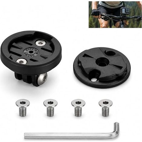 Support pour Ordinateur de Vélo pour Garmin, Adaptateur d'Interface, pour Support Avant Affleurant, pour Caméra d’Action, Éclairage et Accessoires Vélo (1/4)