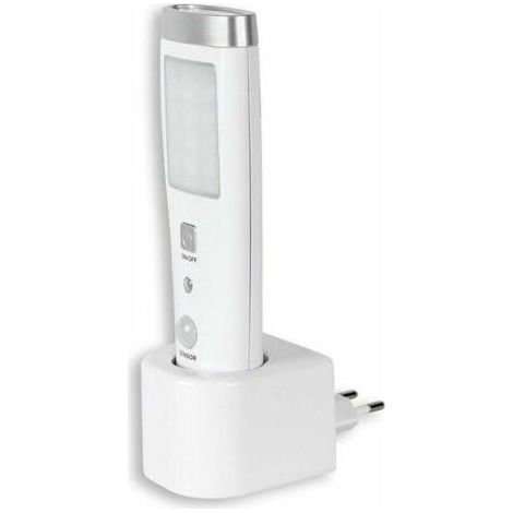 -Lampe de poche à induction d'urgence Lampe Torche à Détecteur de Présence Angle Détection 60° 15 LED Rechargeable Batterie Blanc (1/5)