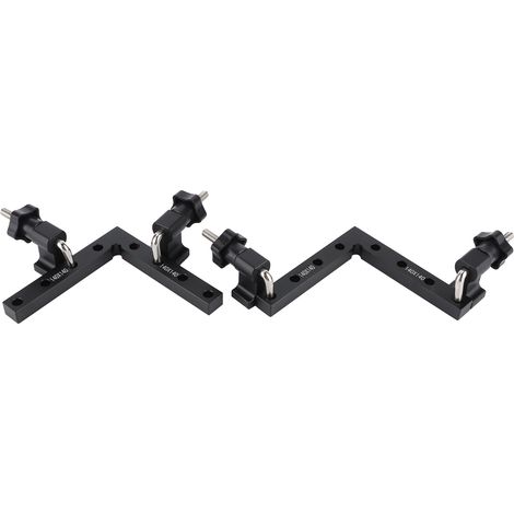 Rechtwinklige Klemmen L-Form, DIY-Holzbearbeitungspositionierer, Aluminiumlegierung, 140 mm (1/5)