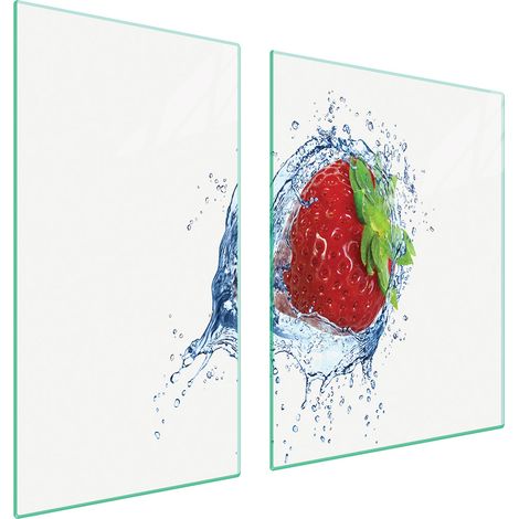 GLASSCHUTZPLATTE FÜR HERD 90x52 ERDBEERE (1/5)