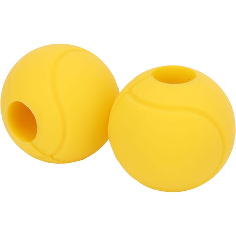 1 Paire de Poignées Antidérapantes pour Haltères, Épaisses et Confortables - Idéales pour la Musculation et le Fitness - Couleur Jaune (1/5)