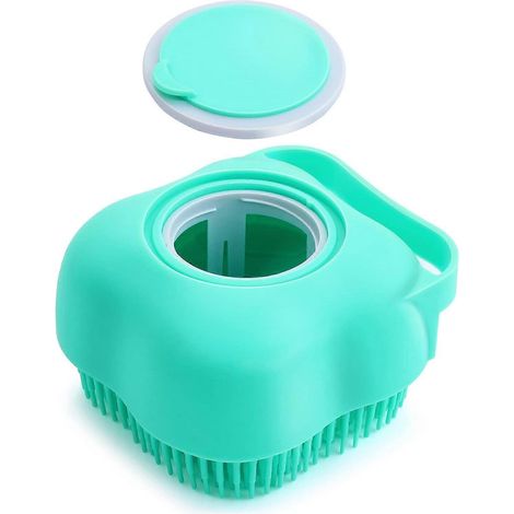 Lot de 3 brosses de bain pour chiens et chats - Brosse de massage en silicone pour chiens - Massage des poils (1/5)