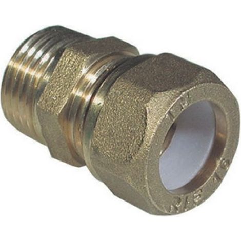 NIPPLE MASCHIO BICONO PER RAME CON OGIVA TEFLON TIEMME 3/8 x 12
