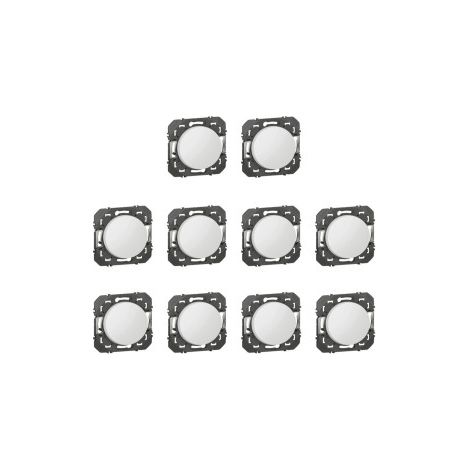 Legrand - Dooxie - LOT de 10 Interrupteurs ou va-et-vient - Blanc - Ref. : 600001x10 (1/4)