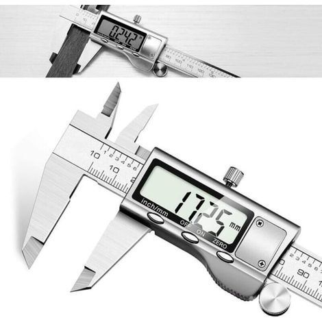 Calibrador Vernier digital, Calibre digital profesional Calibre Vernier de 150 mm Medición precisa y rápida, Herramienta de micrómetro Vernier de acero inoable (1/5)