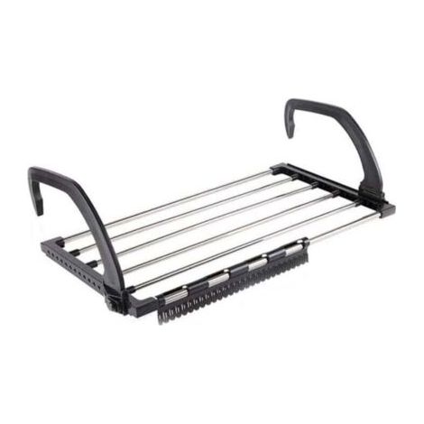 Multifunktionales, klappbares Balkonregal mit mehreren verstellbaren Haken, Aufbewahrungsregal für den Außenbereich für Unterwäsche, Schuhe und Socken, Größe: 5932 cm-1pc