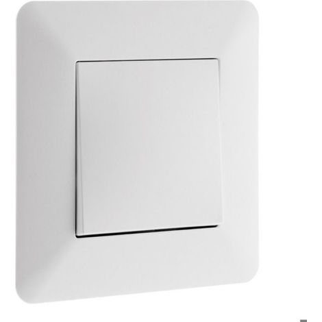 Interrupteur Va Et Vient - 10 A - 2300 W - Encastrable - Plaque 86 X 86 Mm - Blanc - 1 Piece (1/5)