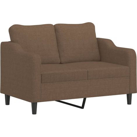 Canapé  Sofa à 2 places Marron 120 cm Tissu (1/5)