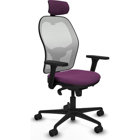 Jorquera sincro malla blanca similpiel morado brazos 3D base nailon cabecero 2D ruedas 65mm nailon (1/5)