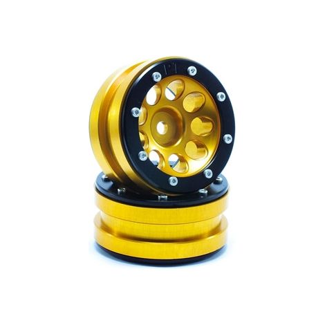 Beadlock Wheels PT- Ecohole Gold/Black 1.9