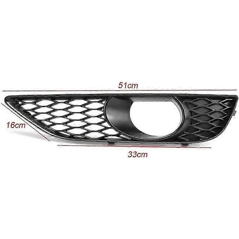 4 pièces Grille de pare-chocs avant inférieure et supérieure, cache de feux antibrouillard, compatible avec Q7 S - 2010-2015 4L0807697 (1/5)