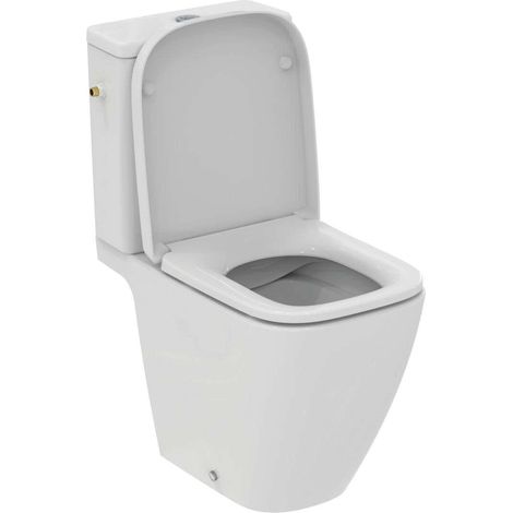 WC à poser compact sans bride sortie horizontale IDEAL STANDARD I.Life S avec abattant frein de chute (1/5)