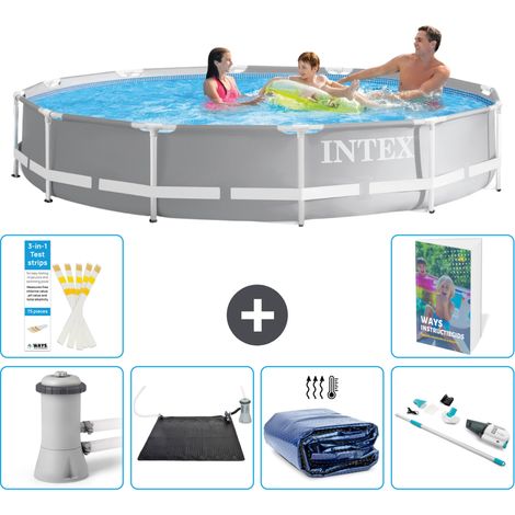 Prism Frame Pool Rund - 366x76 cm - 7-teilig S252