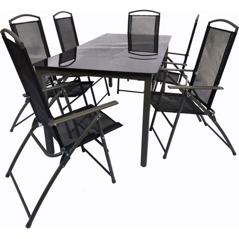 7 pezzi Set di mobili da giardino del gruppo di sedute 189S 105x189x90 - VCM