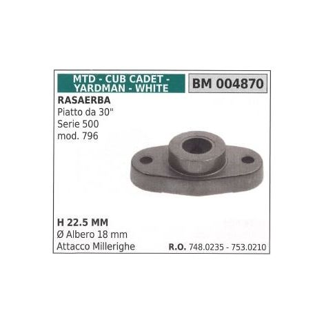 Supporto mozzo portalama rasaerba tagliaerba piatto da 30" MTD 004870