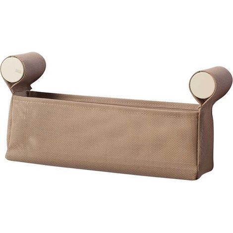 EVER Dot basket contenitore l.30 cm. beige tortora cover bianco opaco codice prod: EVDT78NB (1/2)