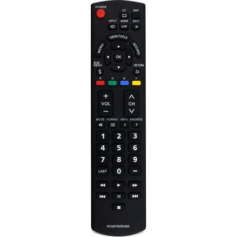 Télécommande TV Compatible avec Panasonic N2QAYB000485 (1/5)