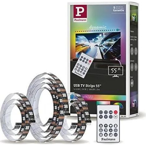 Paulmann Cinta LED RGB negra 2 metros