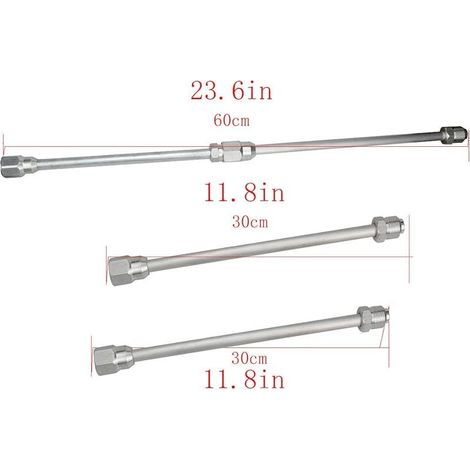 Tige Extension 2 x 30 CM pour Pulvérisateur Airless Buse Rallonge Pistolet Peinture+Buse Siège+Buse+Tête universelle (1/5)