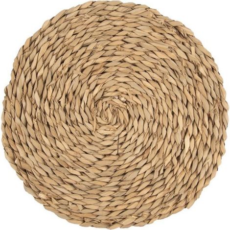 Set De Table - Rond - 35 Cm - Feuilles De Quenouilles - Beige - 1 Piece (1/3)