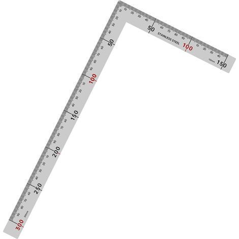 Regla angular en forma de L de acero inoxidable - Regla angular de 90 grados - Regla angular recta - Marco cuadrado de carpintero - Regla cuadrada - Para trabajos de carpintería - Herramienta de medic (1/5)