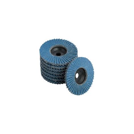 8er Set Fächerscheiben Lamellenscheiben für Winkelschleifer, Schleifmopteller Ø 76 mm x 10 mm, Hochwertige Schleifscheiben in Blau für Metall, Holz und PVC, Passend für 10,8-12V Winkel (1/5)