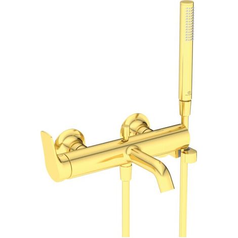 Ideal Standard Mitigeur de baignoire apparent La Dolce Vita av. set de douchette Brushed Gold, BD667A2