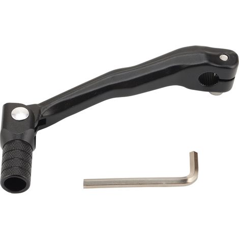 Levier de vitesses en alliage d'aluminium forgé, guidon noir, tête noire, levier de vitesses universel renforcé anti-torsion pour motos tout-terrain deux temps, pièces de modification et de remplaceme (1/5)