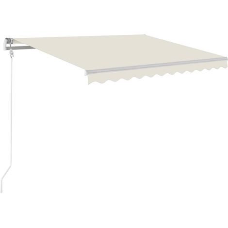 Maison Exclusive - Auvent automatique avec capteur de vent et LED 350x250 cm Crème