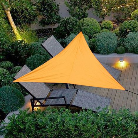 1 Voile d'ombrage,triangle,polyester 210T,imperméable,anneaux en D,terrasse jardin (1/2)
